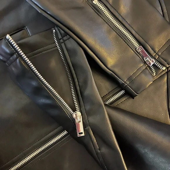 Stoosh Black Faux Leather Jacket NWOT - Picture 4 of 6
